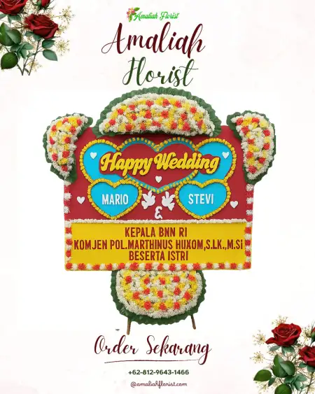 Papan Bunga Pernikahan Perean Tengah